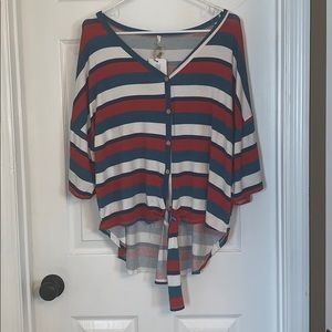 Striped Tie Top
